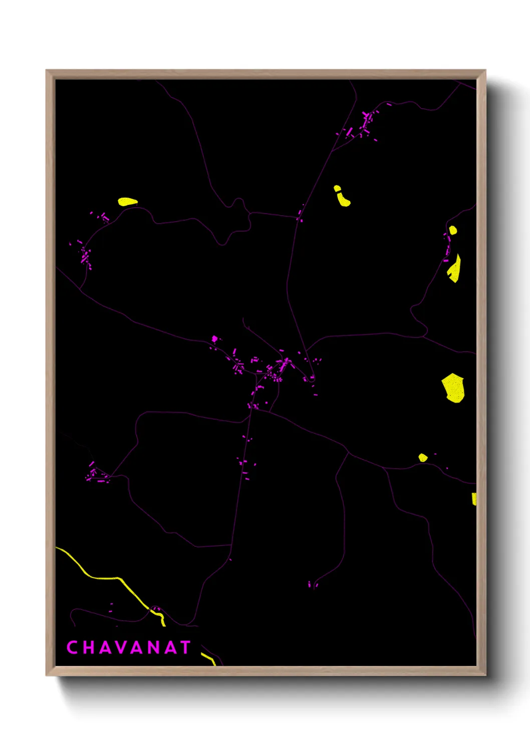 Une affiche de carte sur Chavanat
