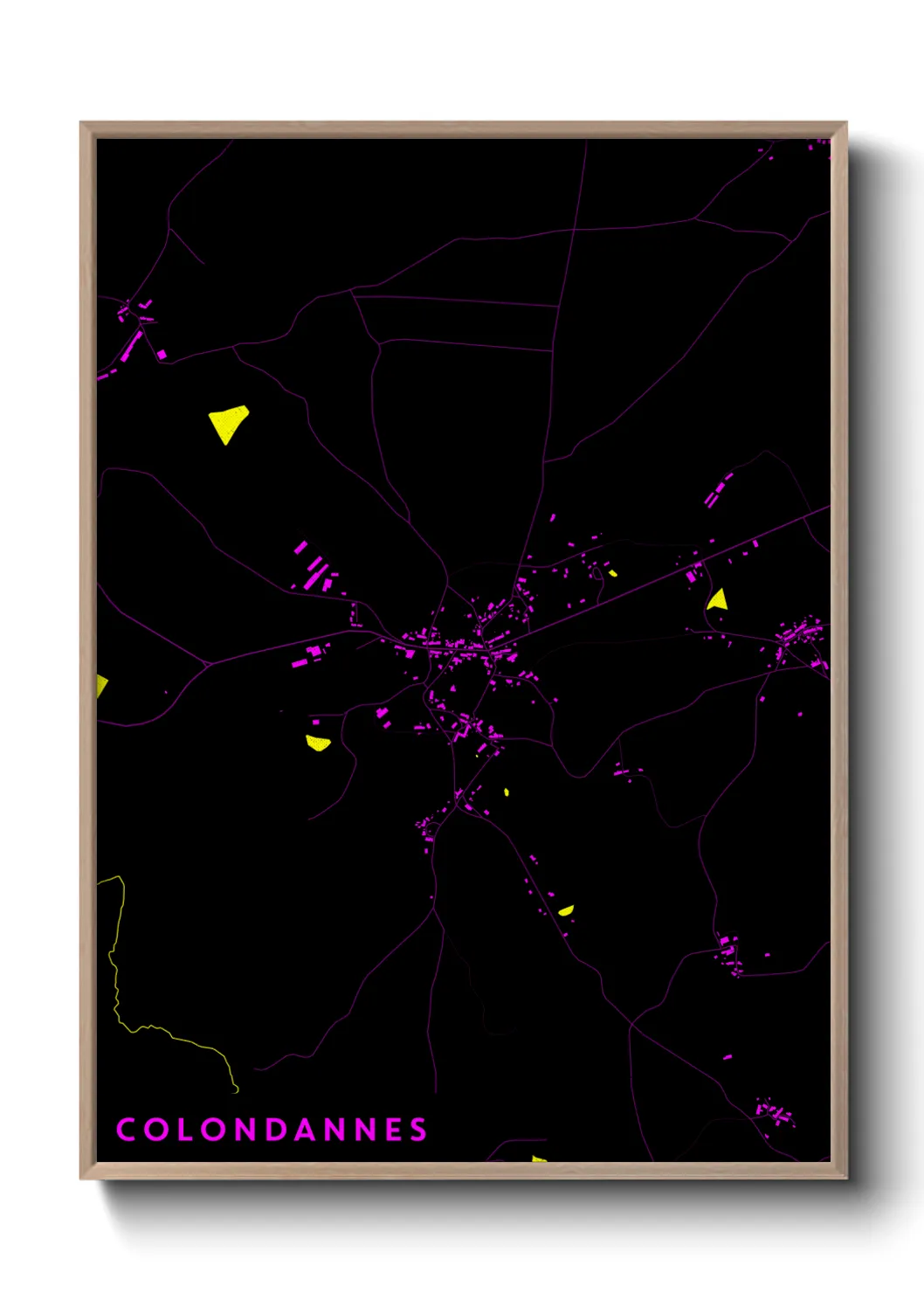 Une affiche de carte sur Colondannes