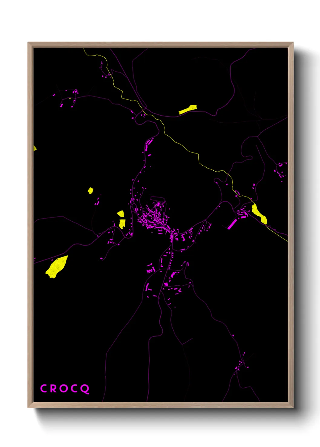 Une affiche de carte sur Crocq