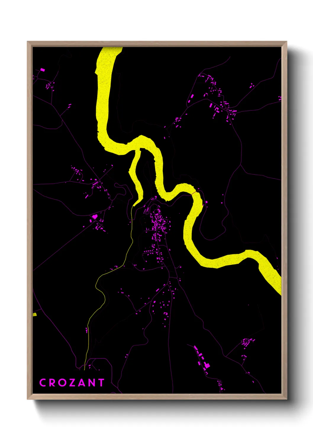 Une affiche de carte sur Crozant