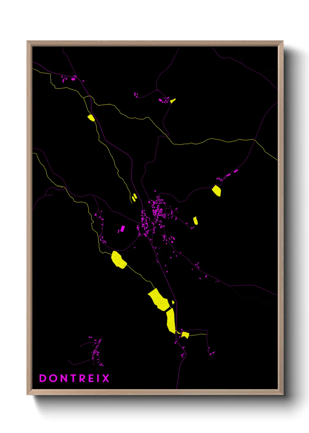 Une affiche de carte sur Dontreix