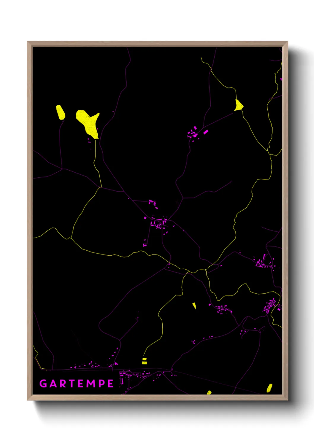 Une affiche de carte sur Gartempe