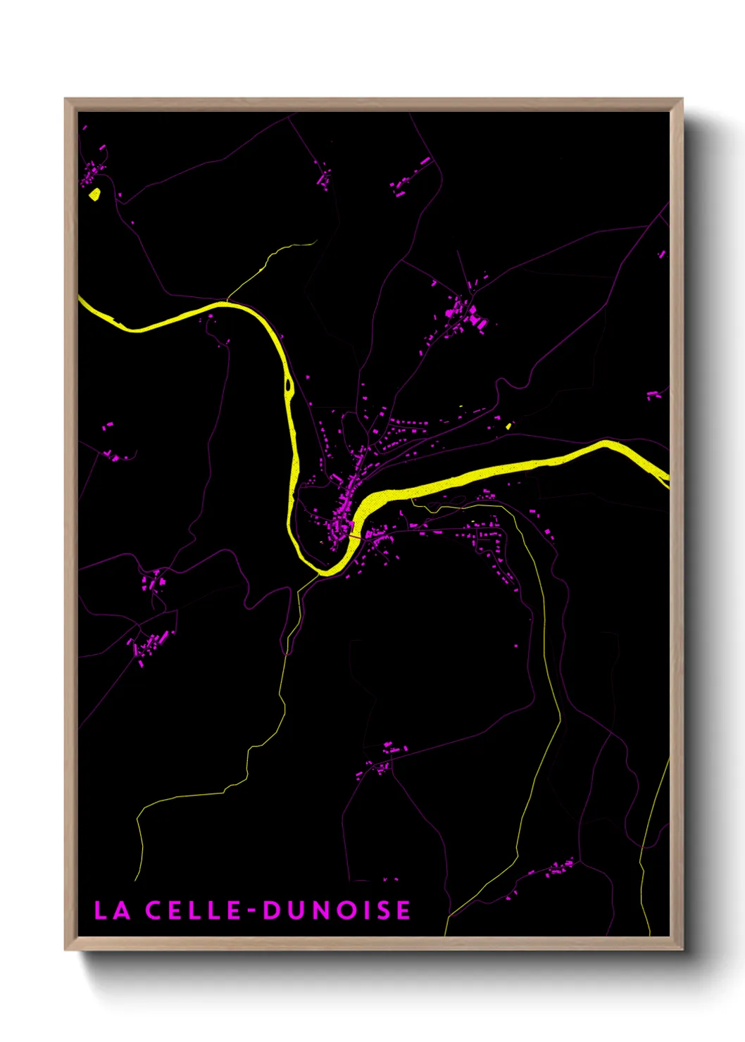 Une affiche de carte sur La Celle-Dunoise