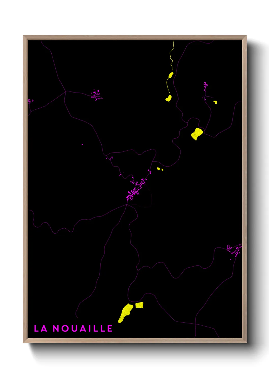 Une affiche de carte sur La Nouaille