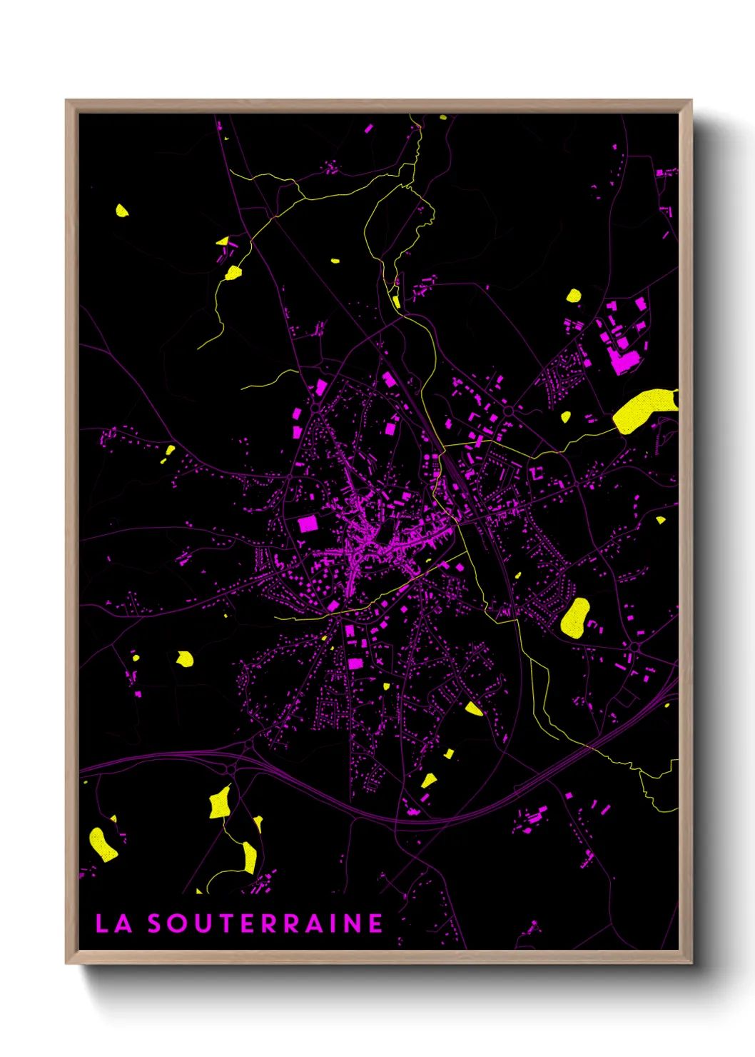 Une affiche de carte sur La Souterraine