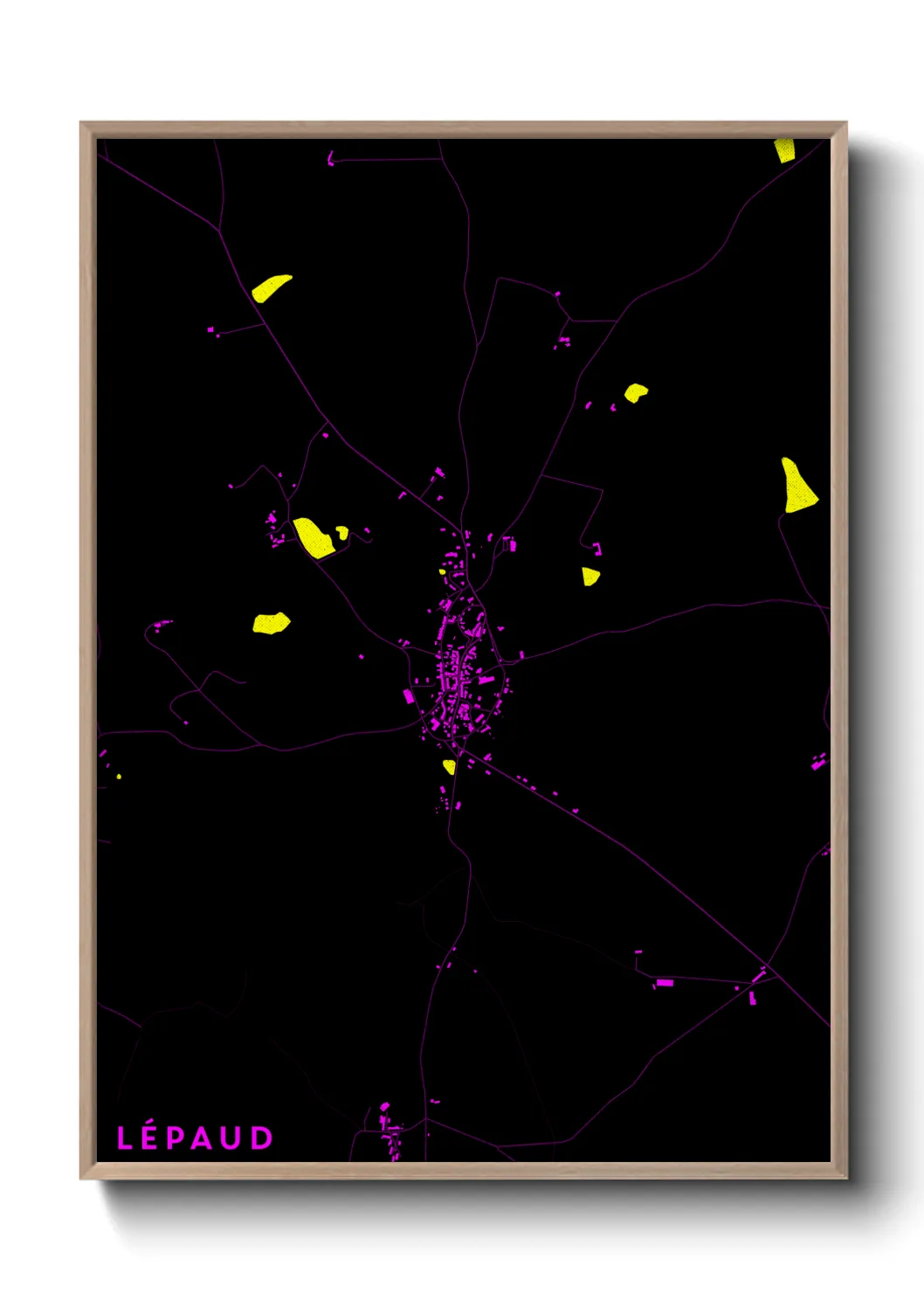 Une affiche de carte sur Lépaud