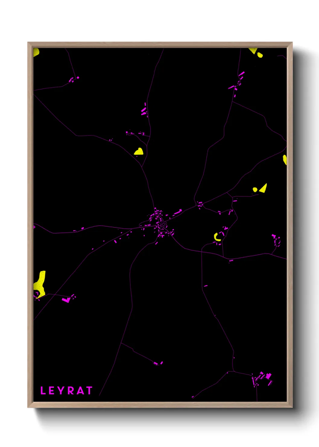 Une affiche de carte sur Leyrat