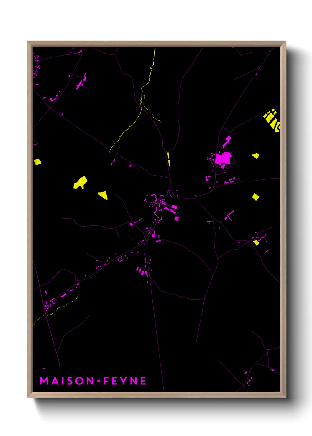 Une affiche de carte sur Maison-Feyne