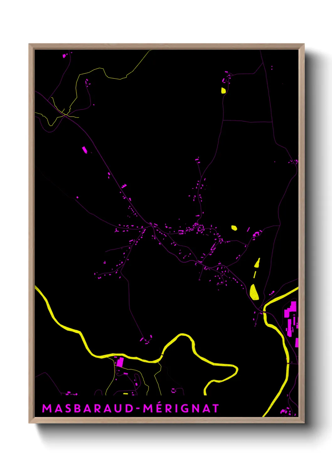 Un poster carteMasbaraud-Mérignat