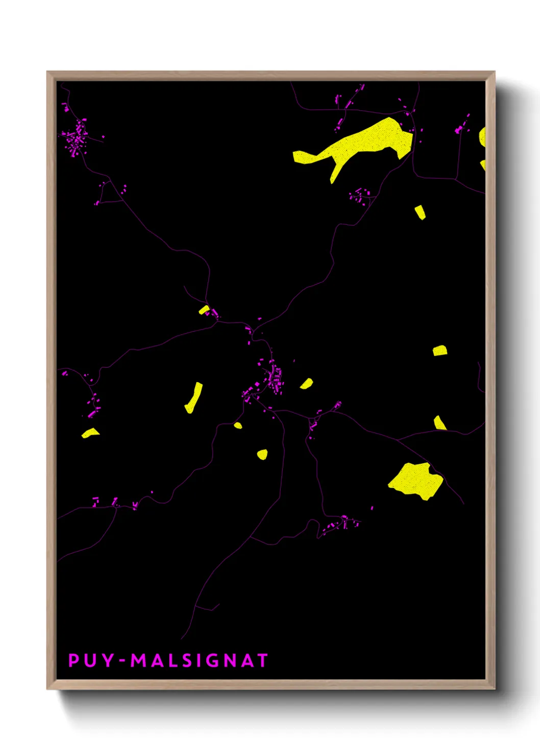 Une affiche de carte sur Puy-Malsignat