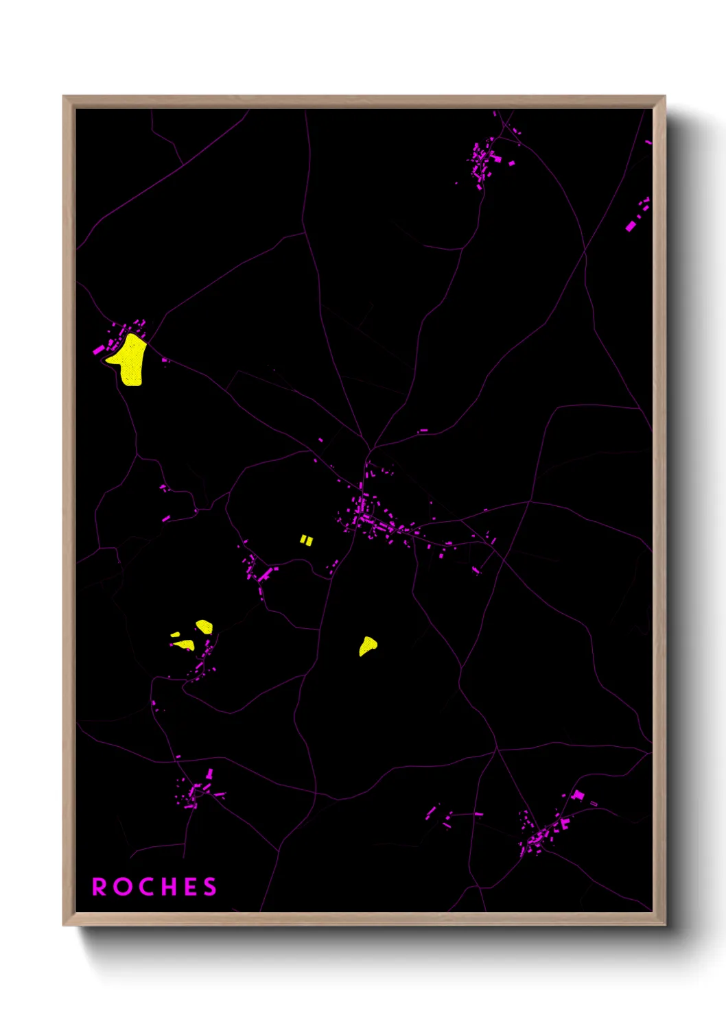 Une affiche de carte sur Roches