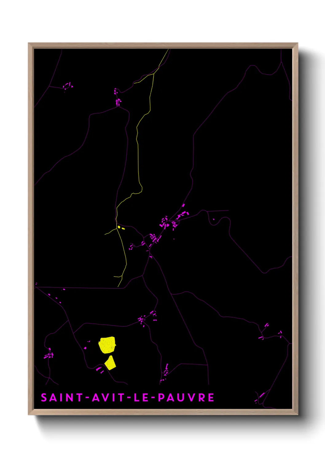 Un poster carteSaint-Avit-le-Pauvre