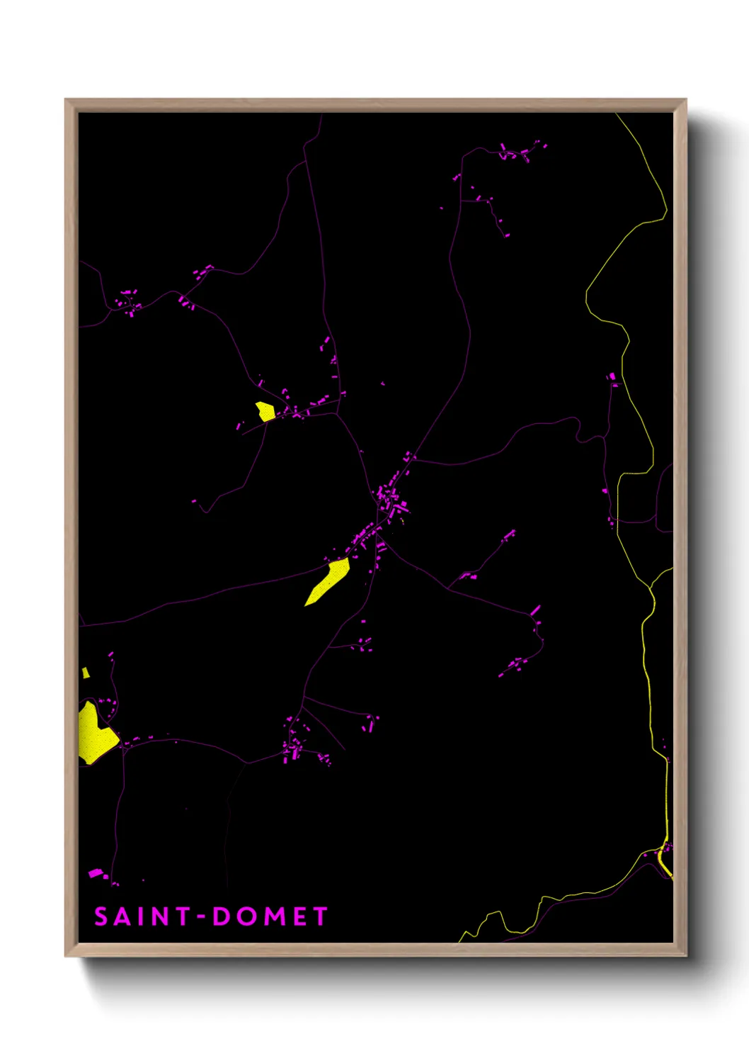 Une affiche de carte sur Saint-Domet