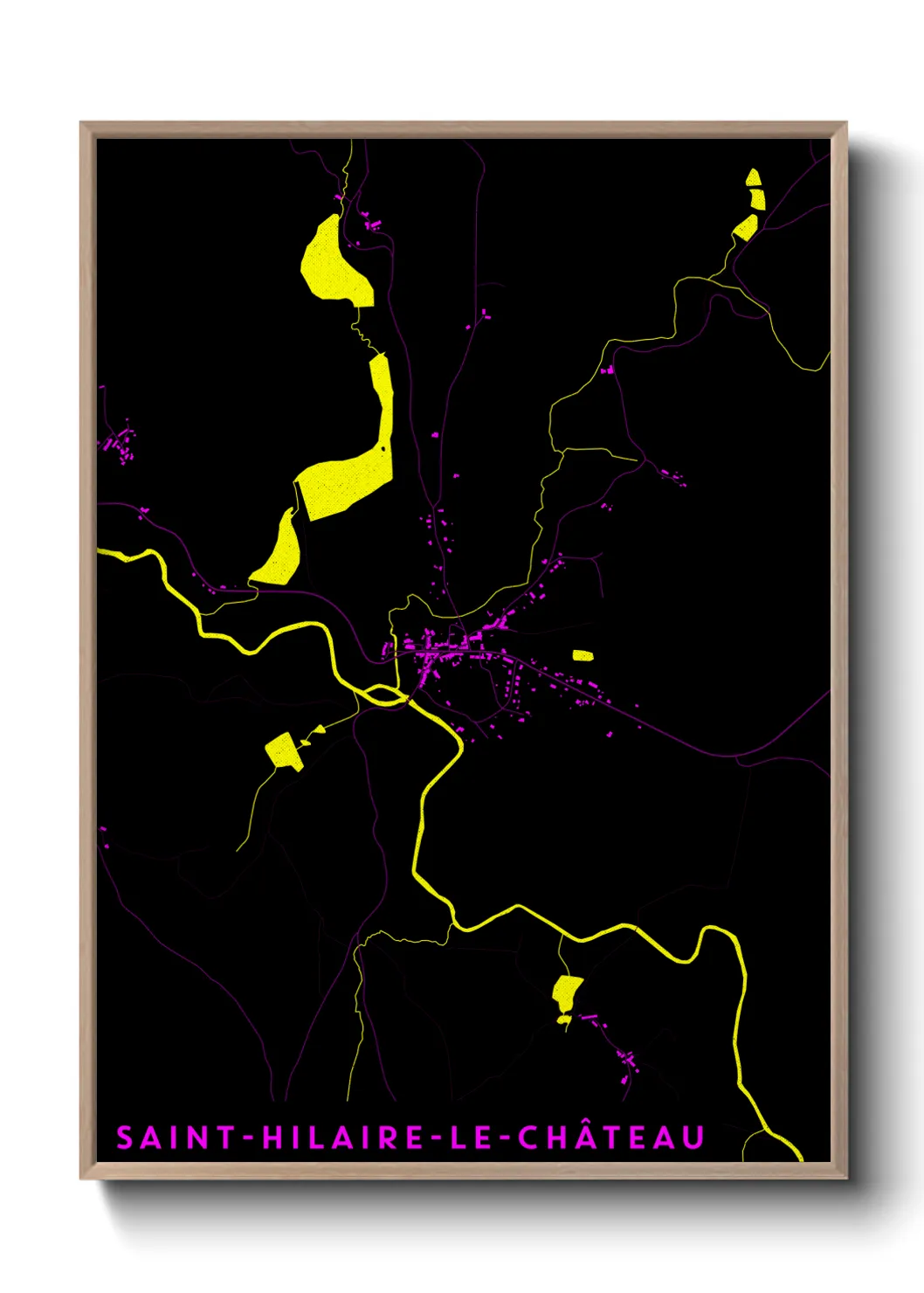 Une affiche de carte sur Saint-Hilaire-le-Château