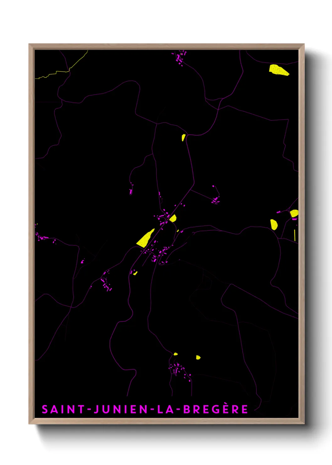 Une affiche de carte sur Saint-Junien-la-Bregère