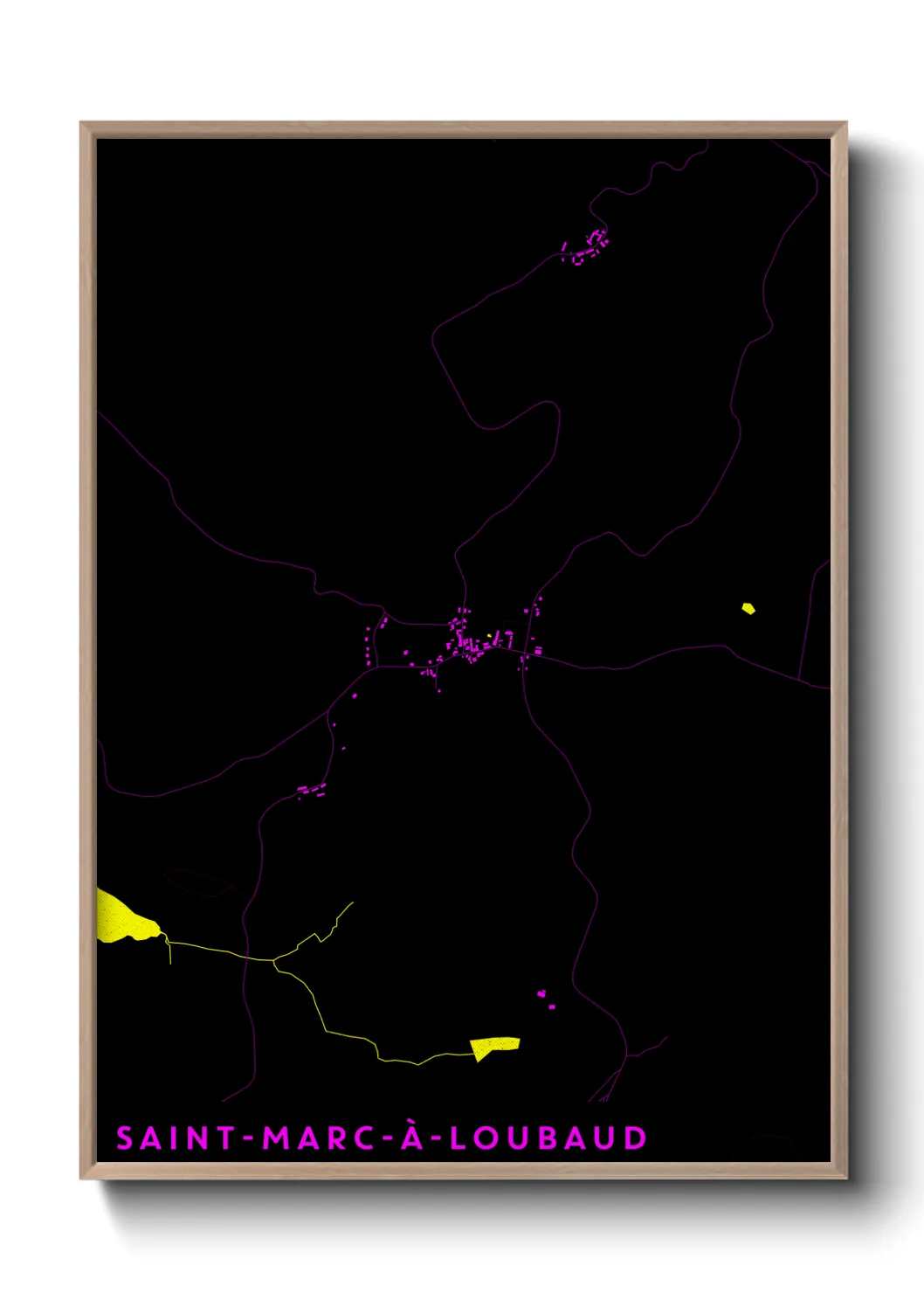 Un poster carteSaint-Marc-à-Loubaud