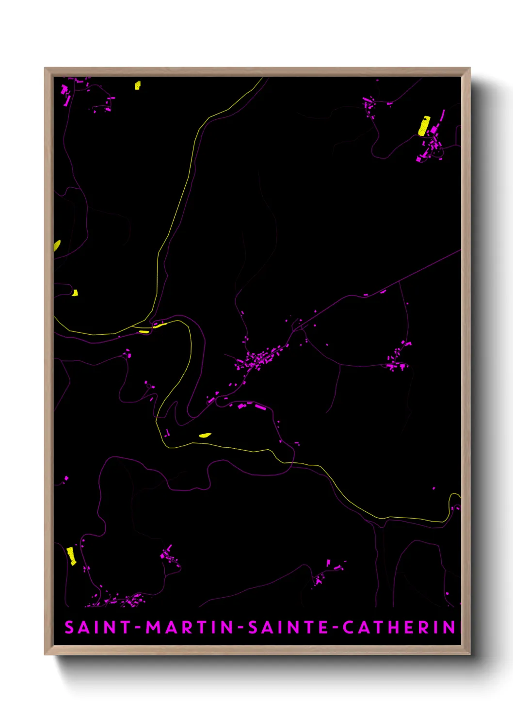 Une affiche de carte sur Saint-Martin-Sainte-Catherine