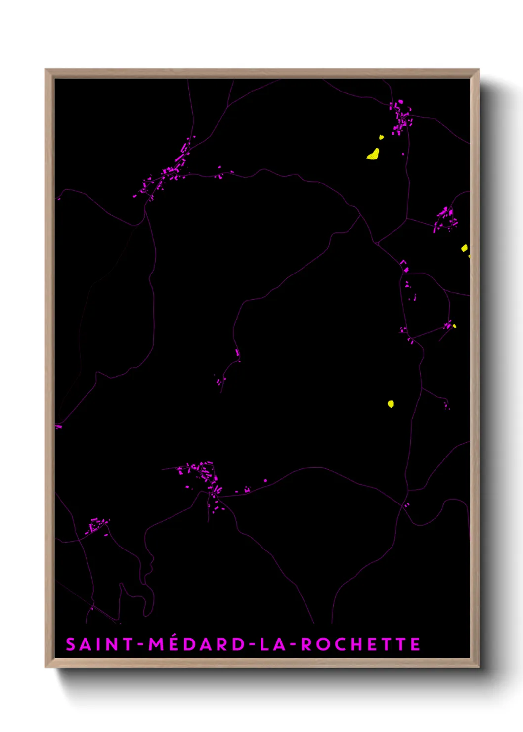 Une affiche de carte sur Saint-Médard-la-Rochette