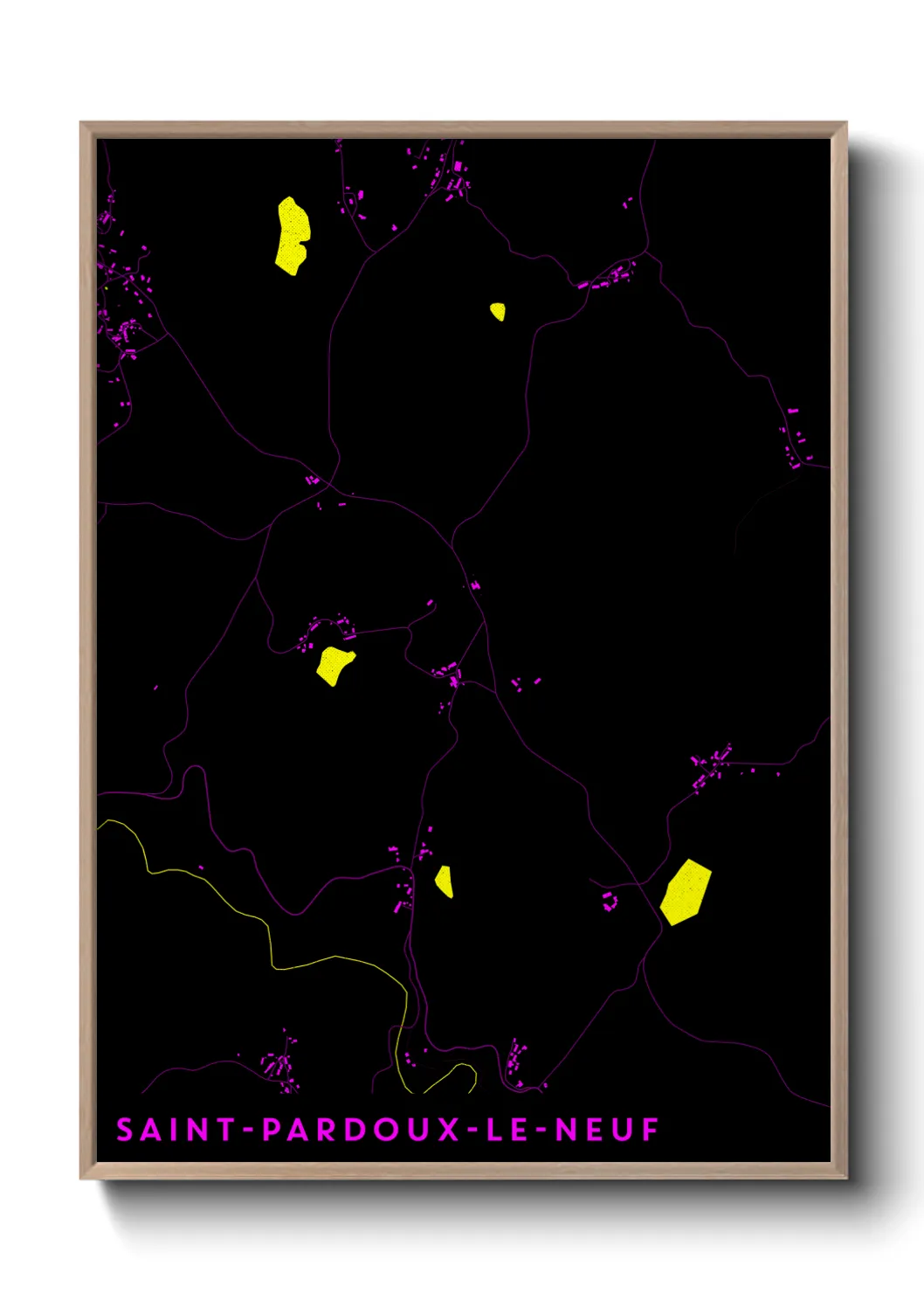 Une affiche de carte sur Saint-Pardoux-le-Neuf