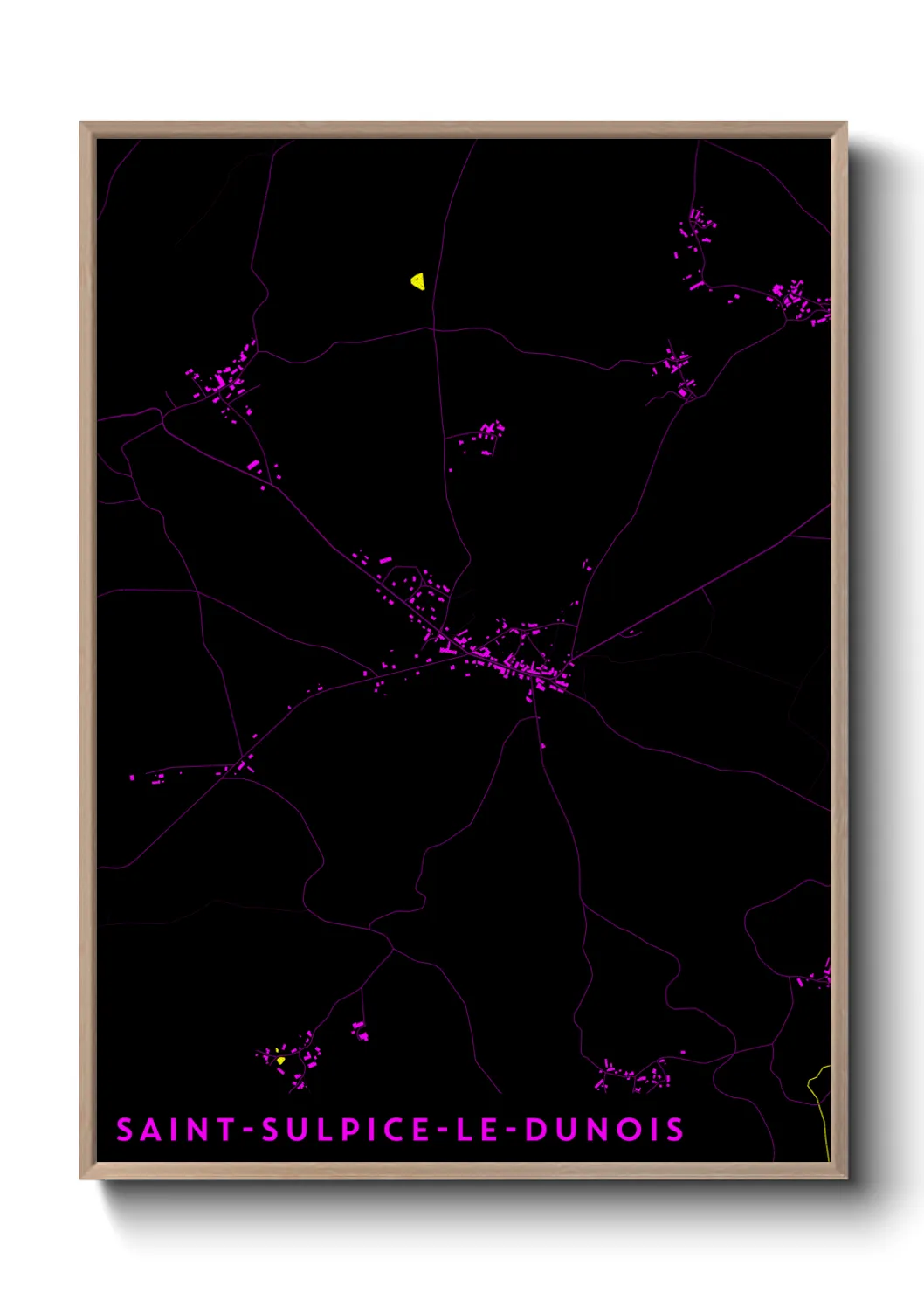 Une affiche de carte sur Saint-Sulpice-le-Dunois