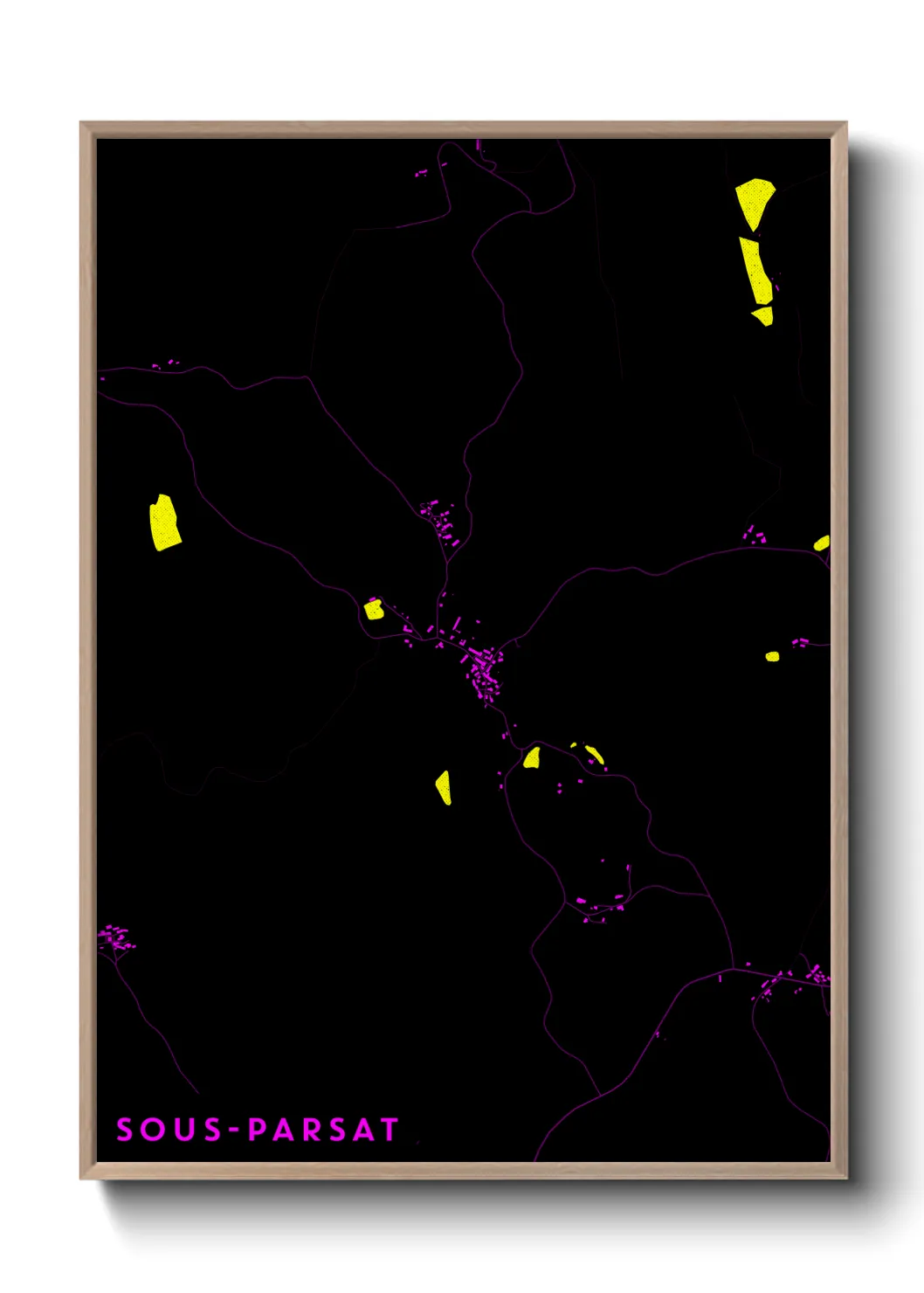 Une affiche de carte sur Sous-Parsat
