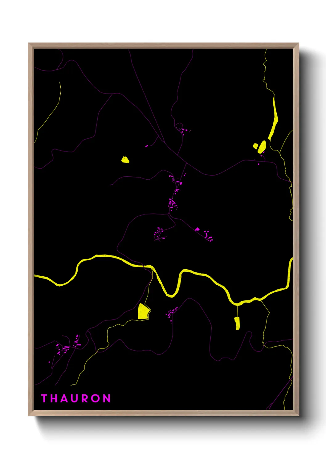 Une affiche de carte sur Thauron