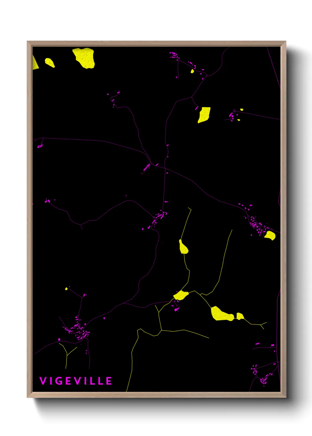 Une affiche de carte sur Vigeville