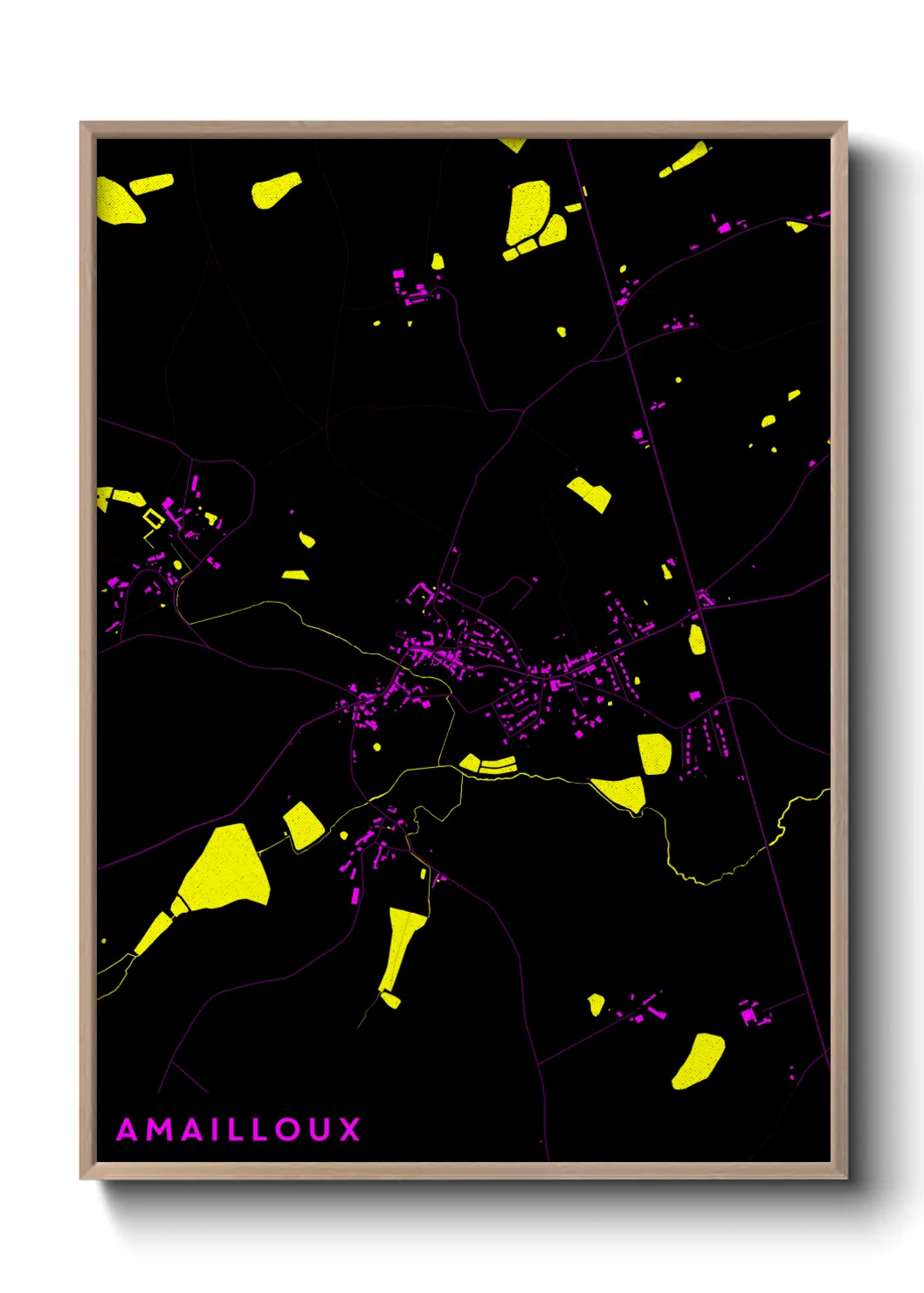 Une affiche de carte sur Amailloux