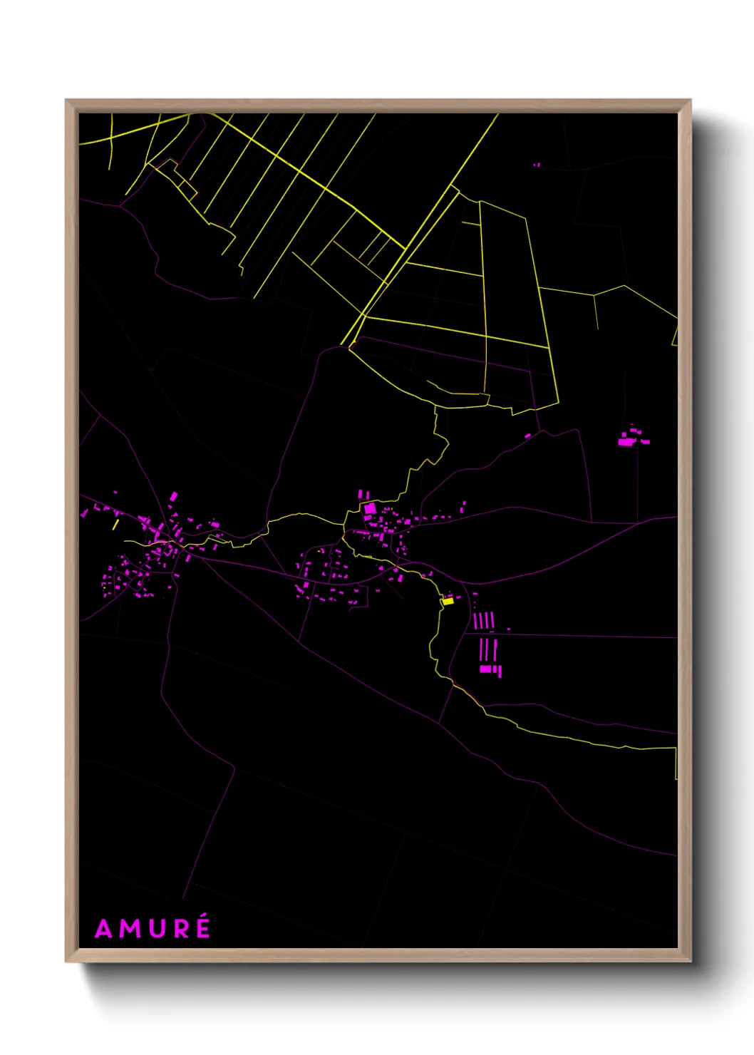 Une affiche de carte sur Amuré