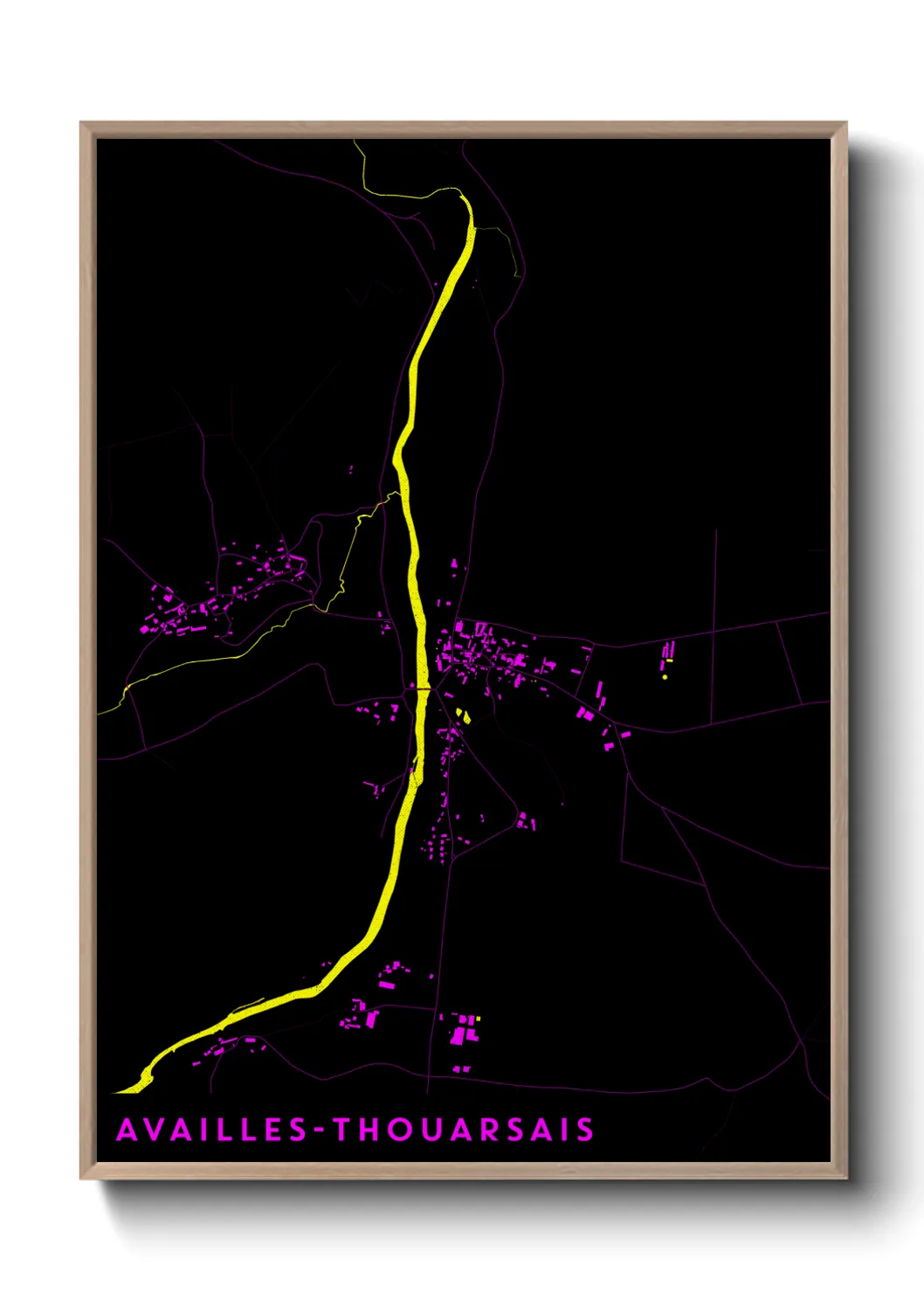 Une affiche de carte sur Availles-Thouarsais