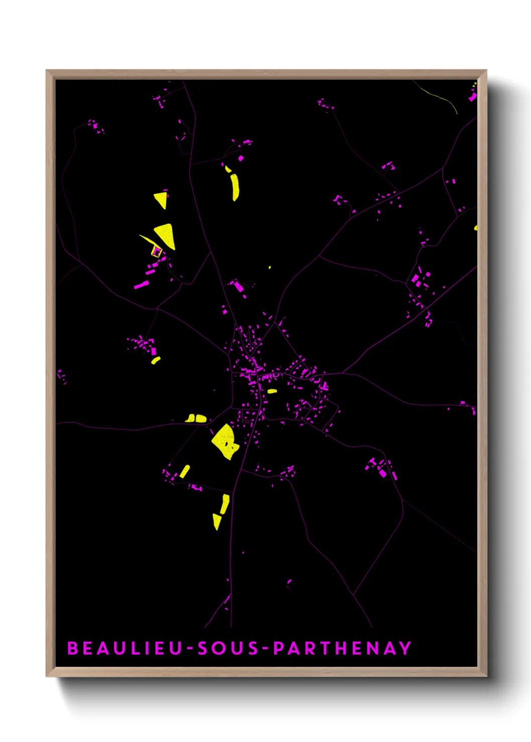 Un poster carteBeaulieu-sous-Parthenay