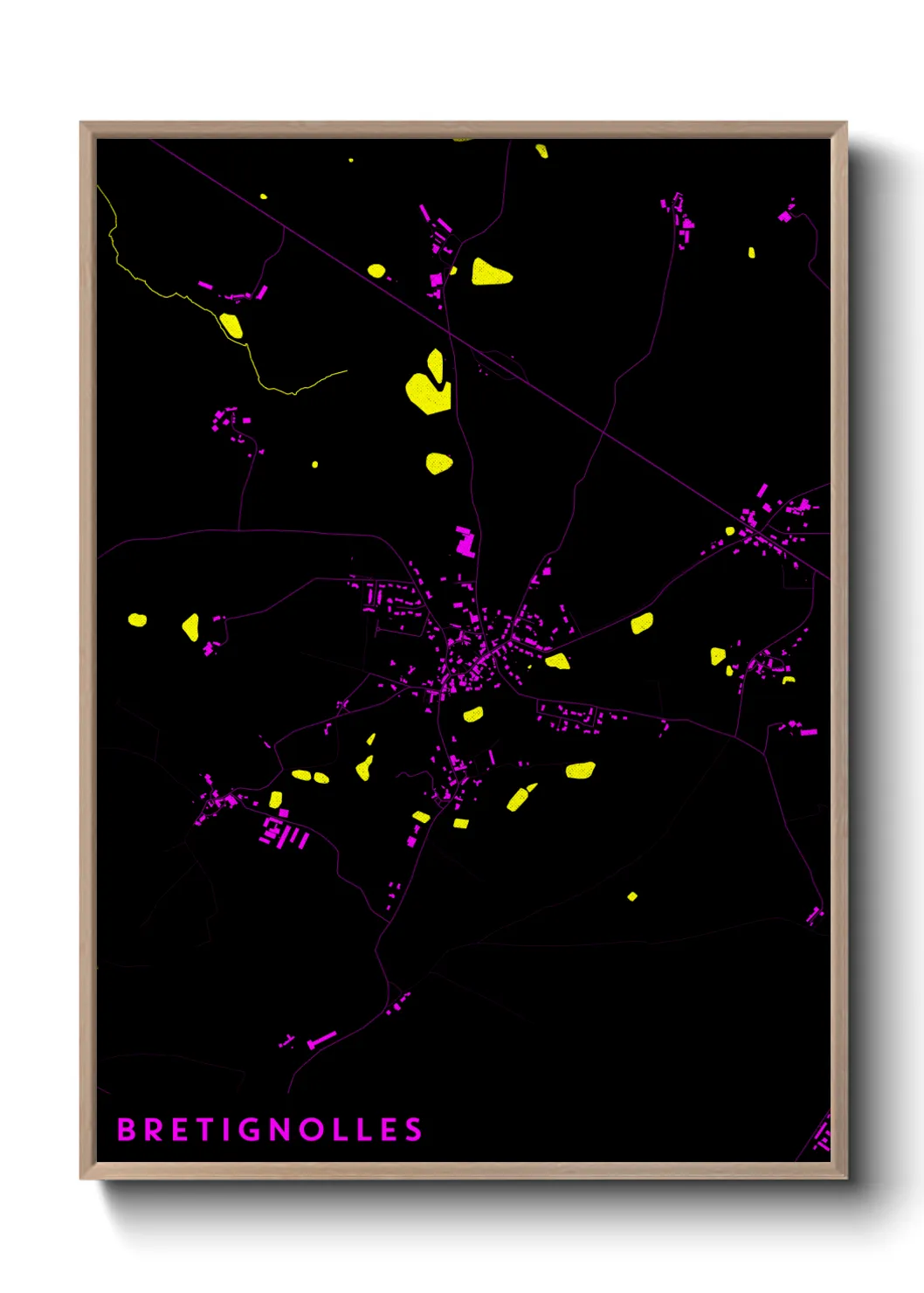 Une affiche de carte sur Bretignolles