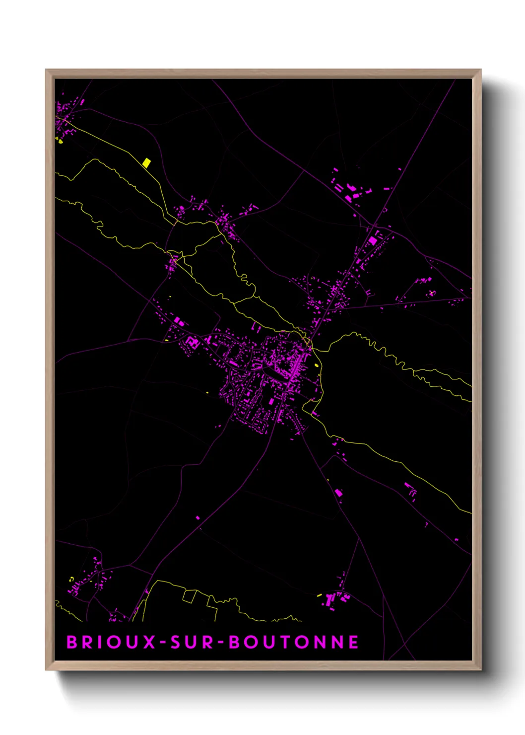 Un poster carteBrioux-sur-Boutonne
