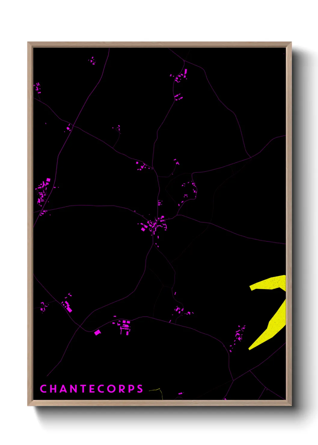 Une affiche de carte sur Chantecorps