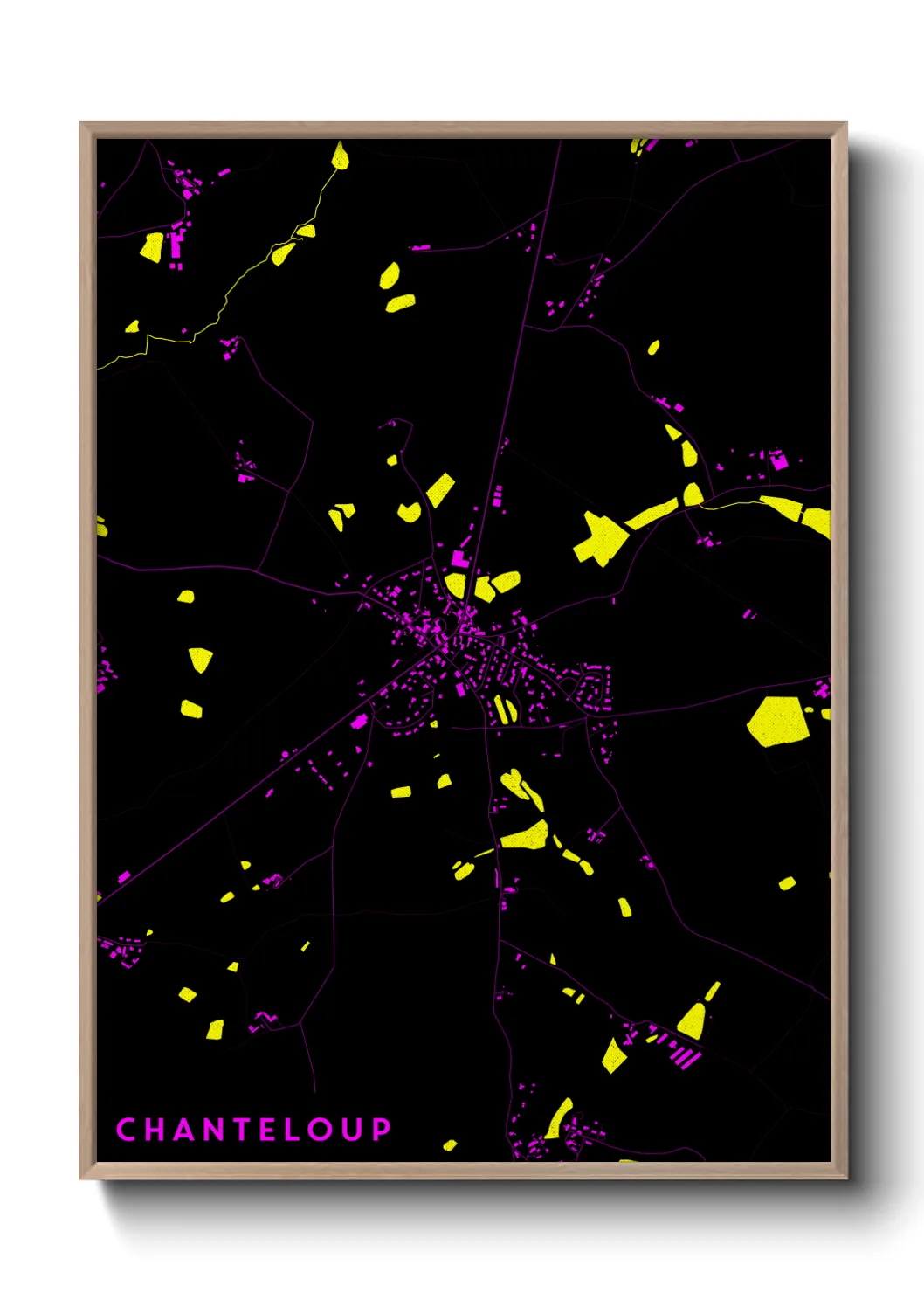 Une affiche de carte sur Chanteloup