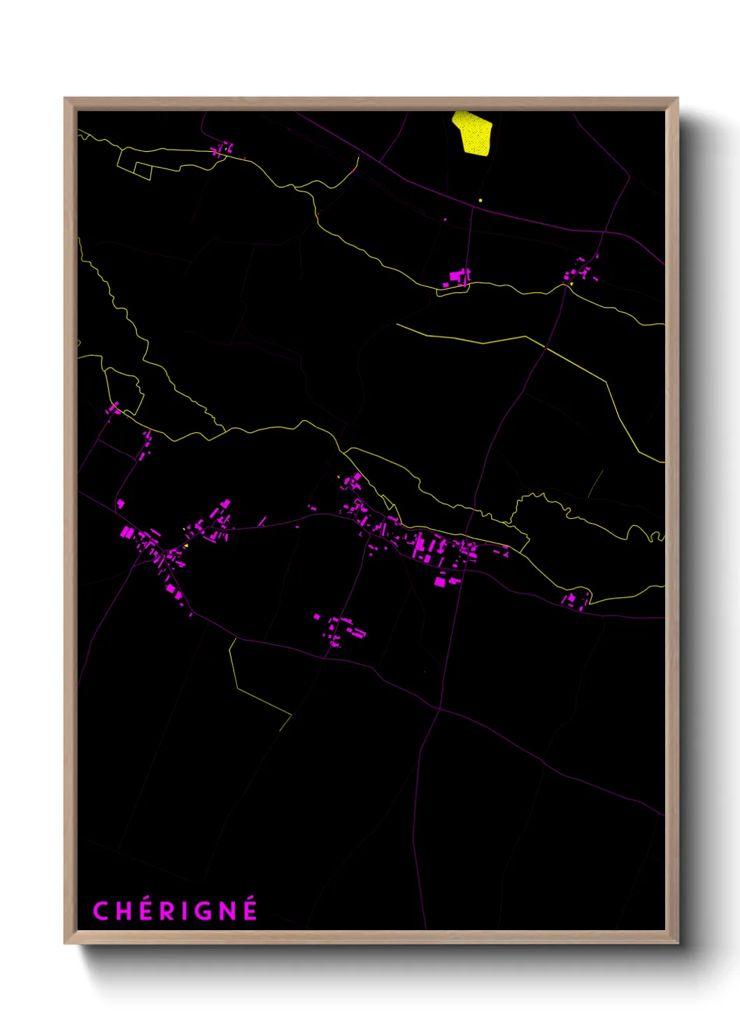 Une affiche de carte sur Chérigné