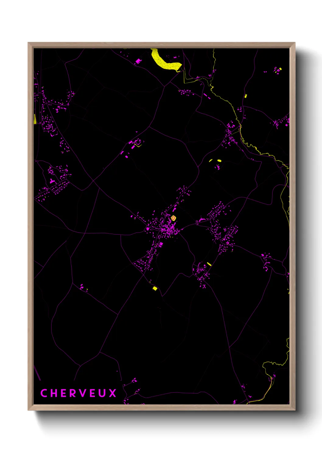 Une affiche de carte sur Cherveux