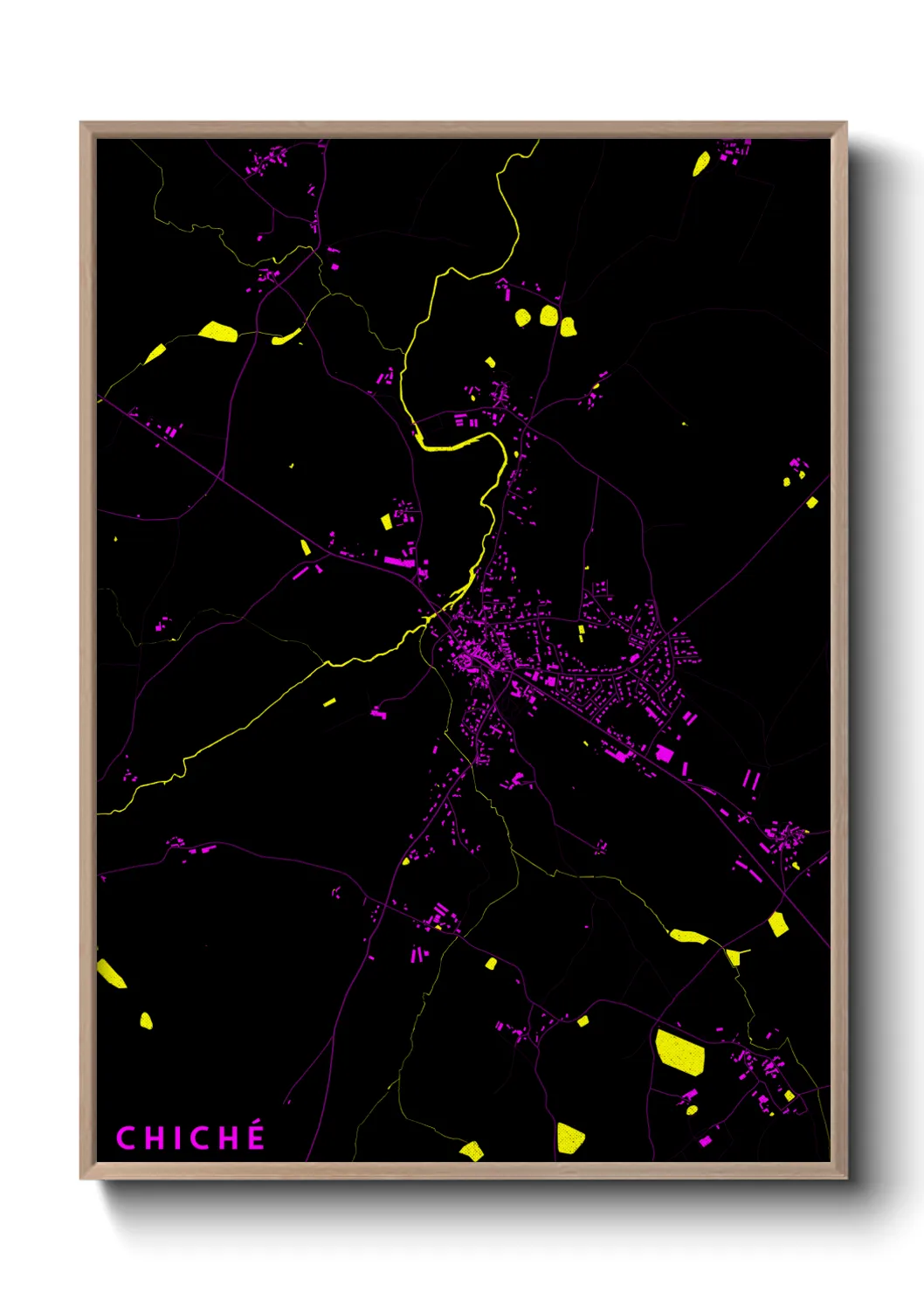 Une affiche de carte sur Chiché
