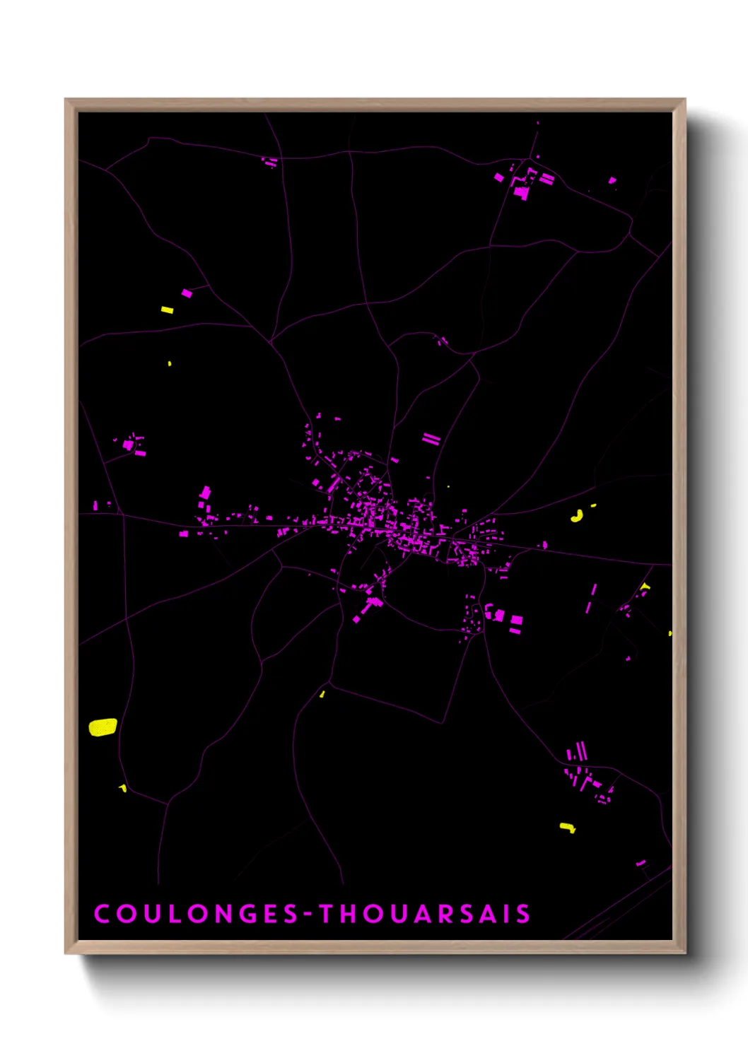 Une affiche de carte sur Coulonges-Thouarsais