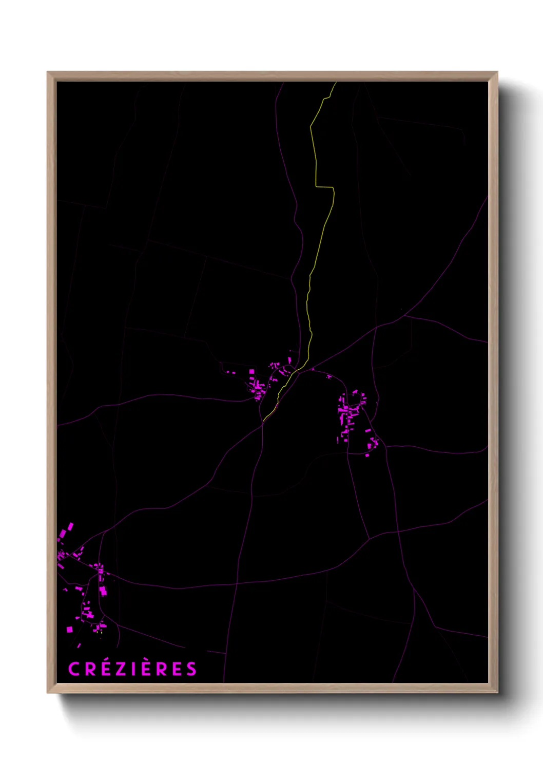 Une affiche de carte sur Crézières