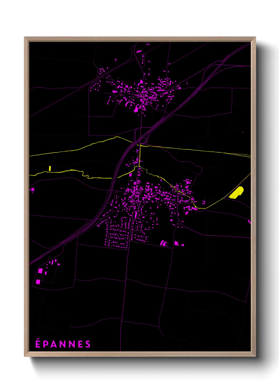 Une affiche de carte sur Épannes