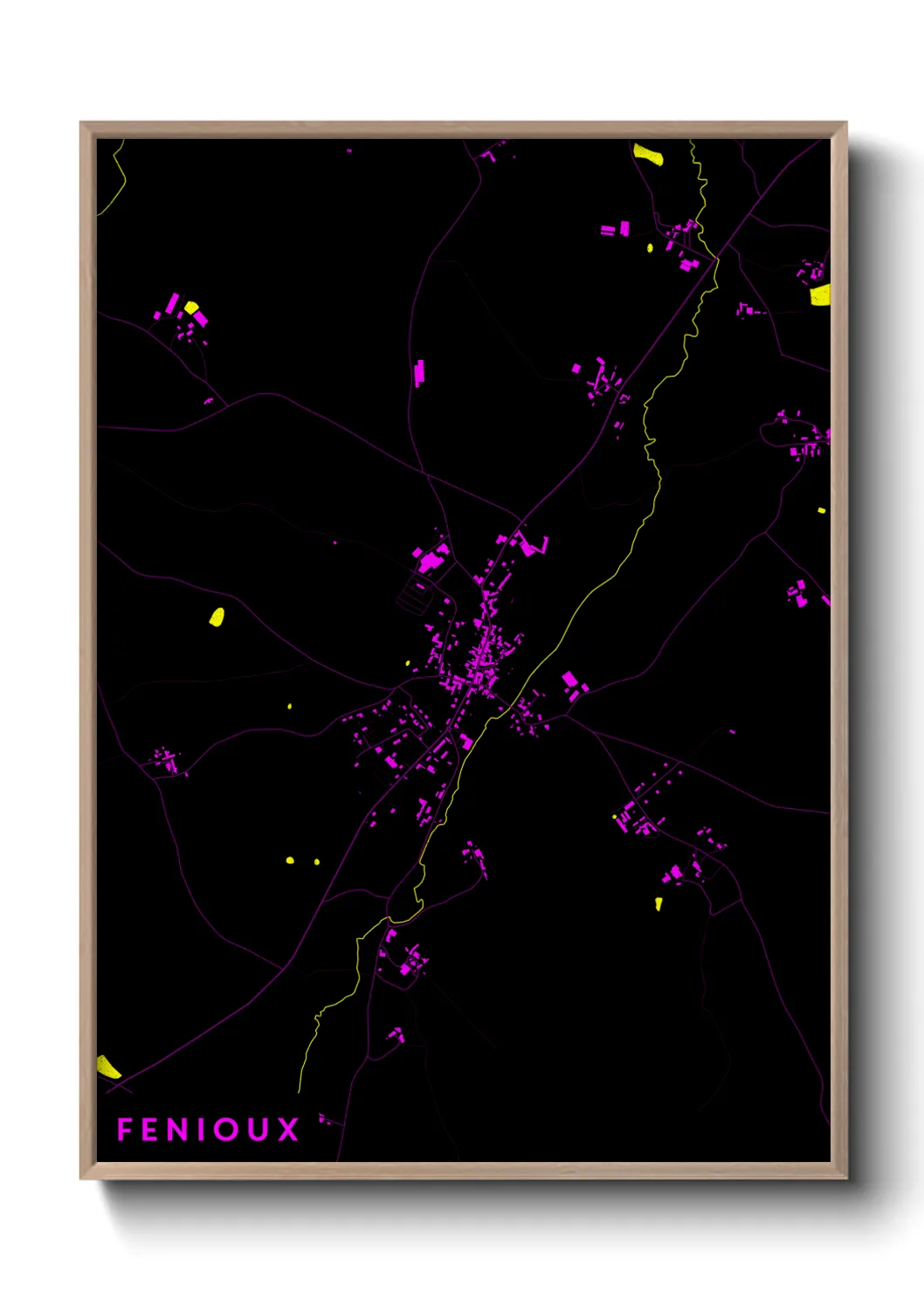 Une affiche de carte sur Fenioux