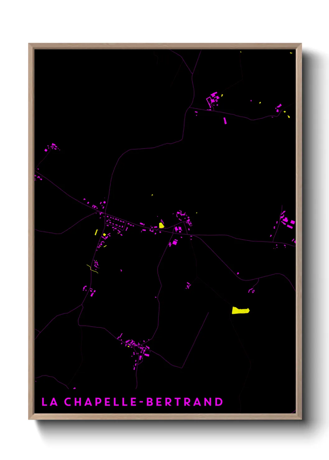 Une affiche de carte sur La Chapelle-Bertrand