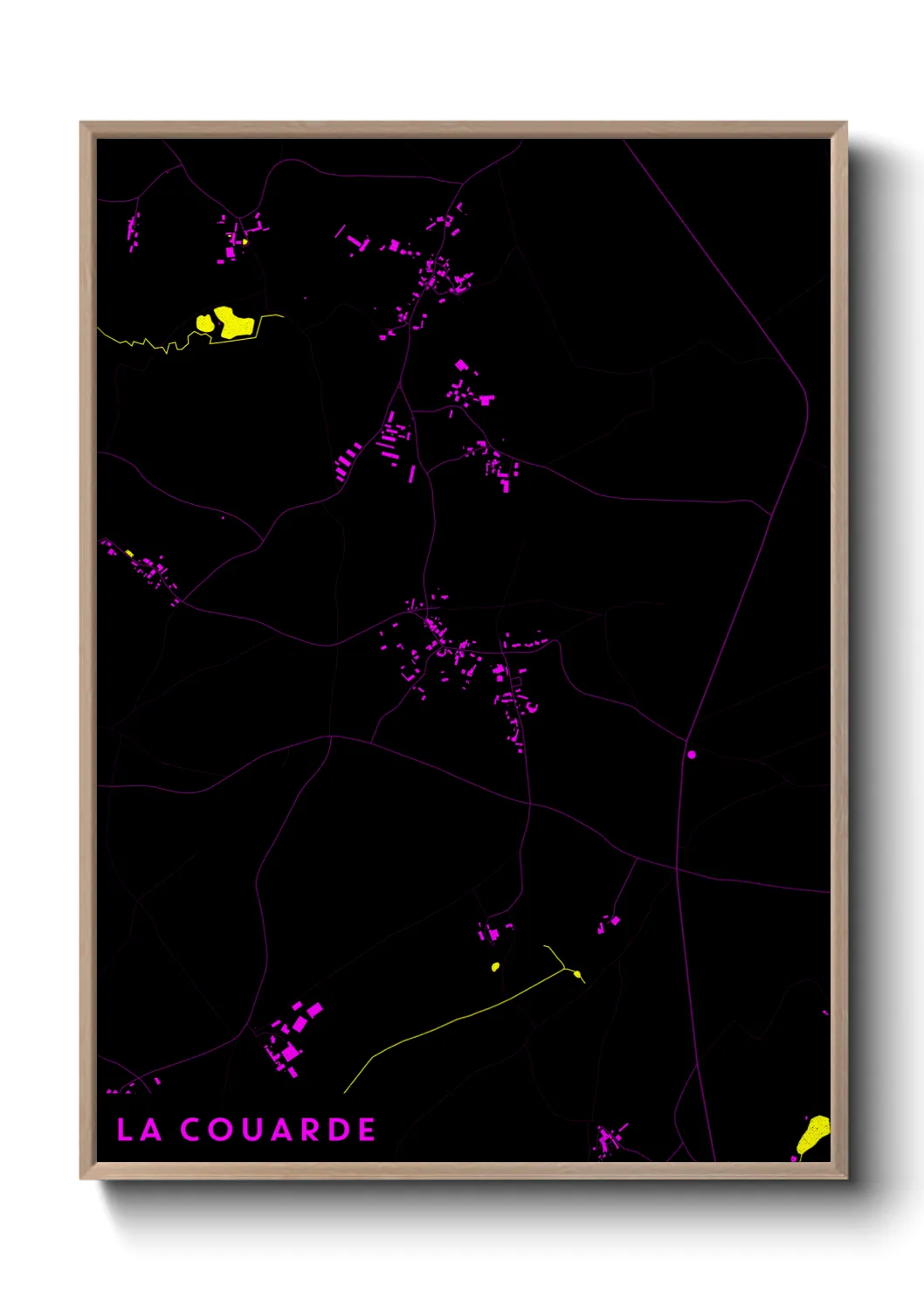 Une affiche de carte sur La Couarde