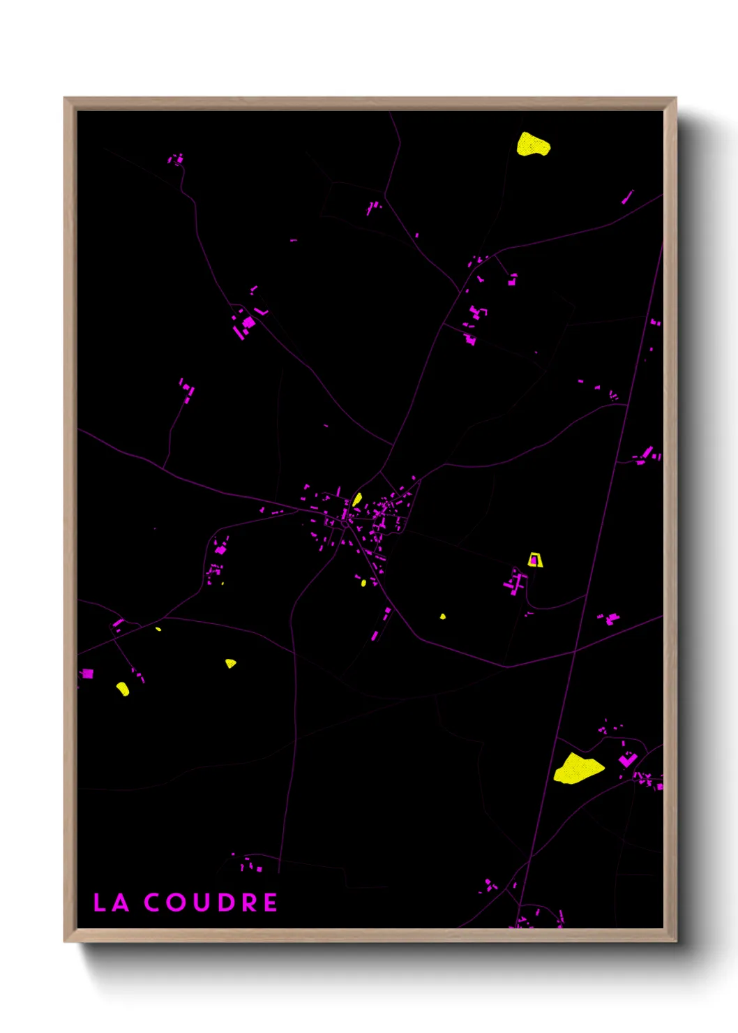 Une affiche de carte sur La Coudre