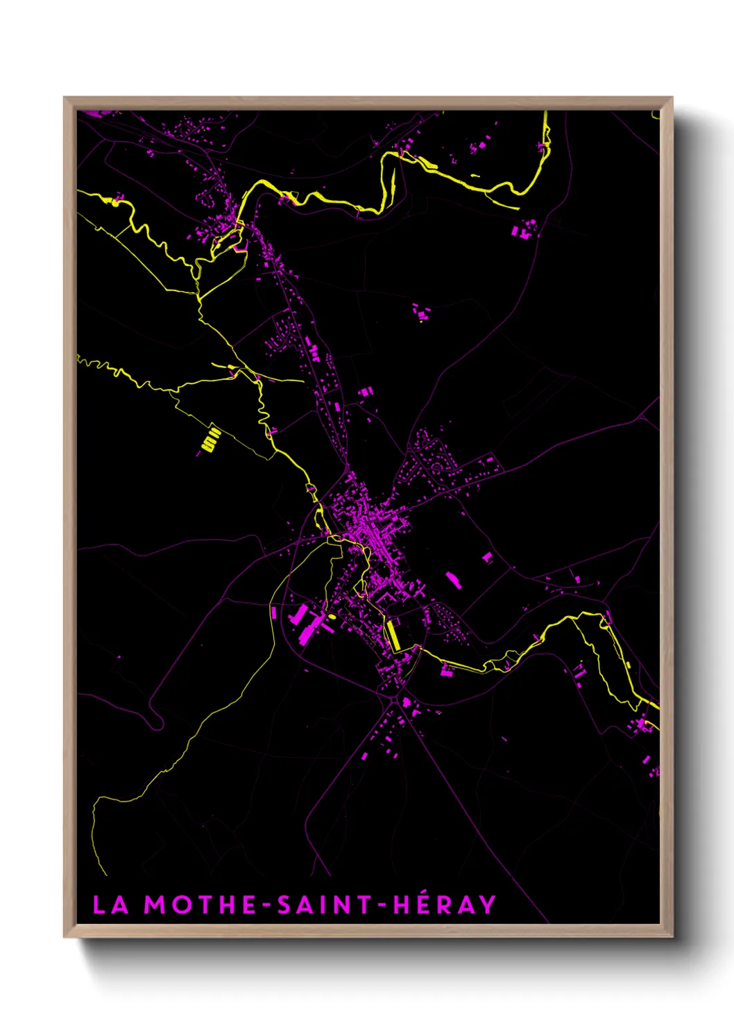 Une affiche de carte sur La Mothe-Saint-Héray