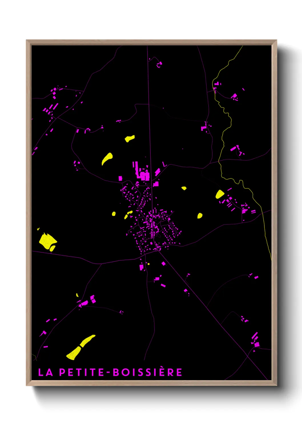 Une affiche de carte sur La Petite-Boissière