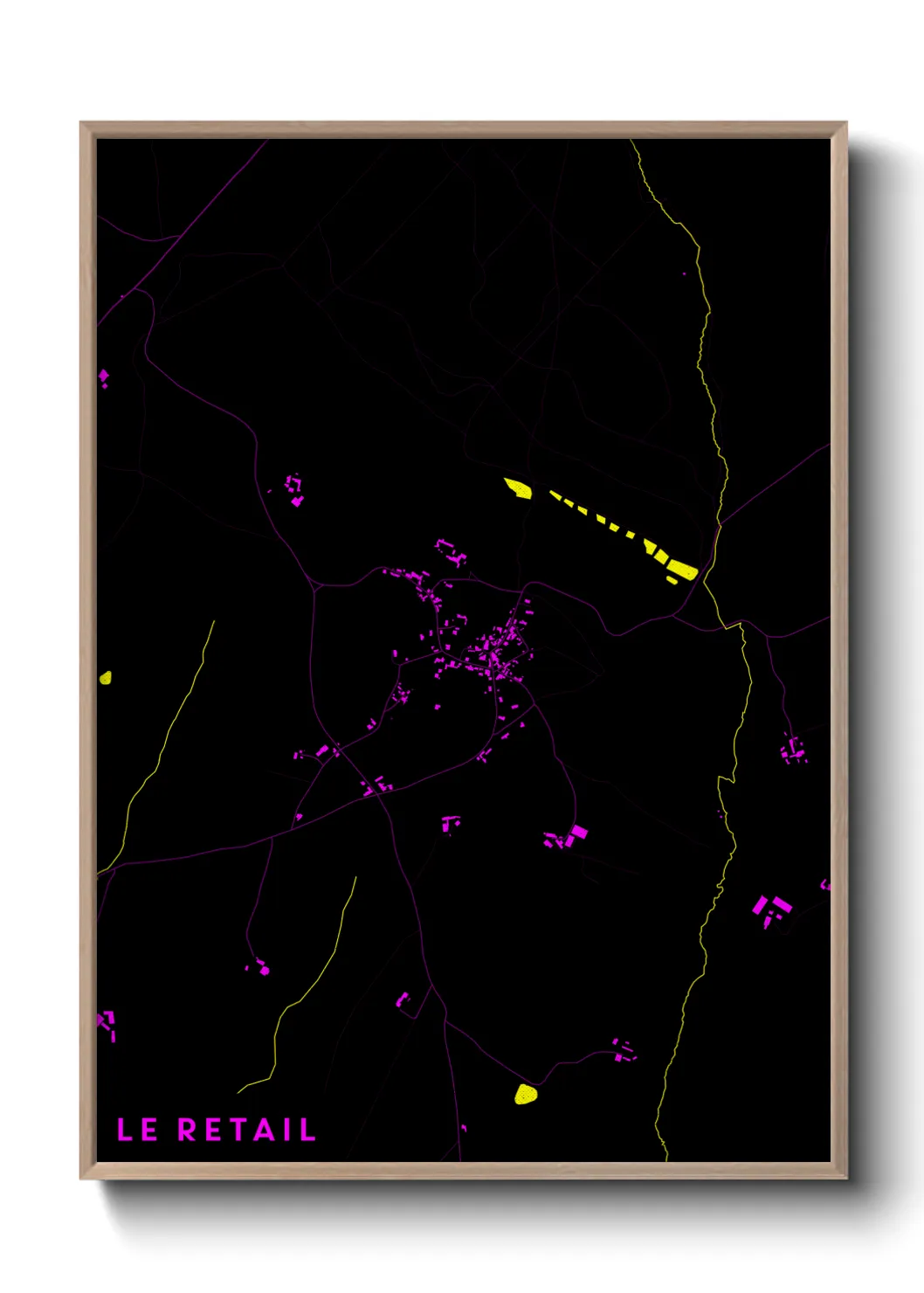 Une affiche de carte sur Le Retail