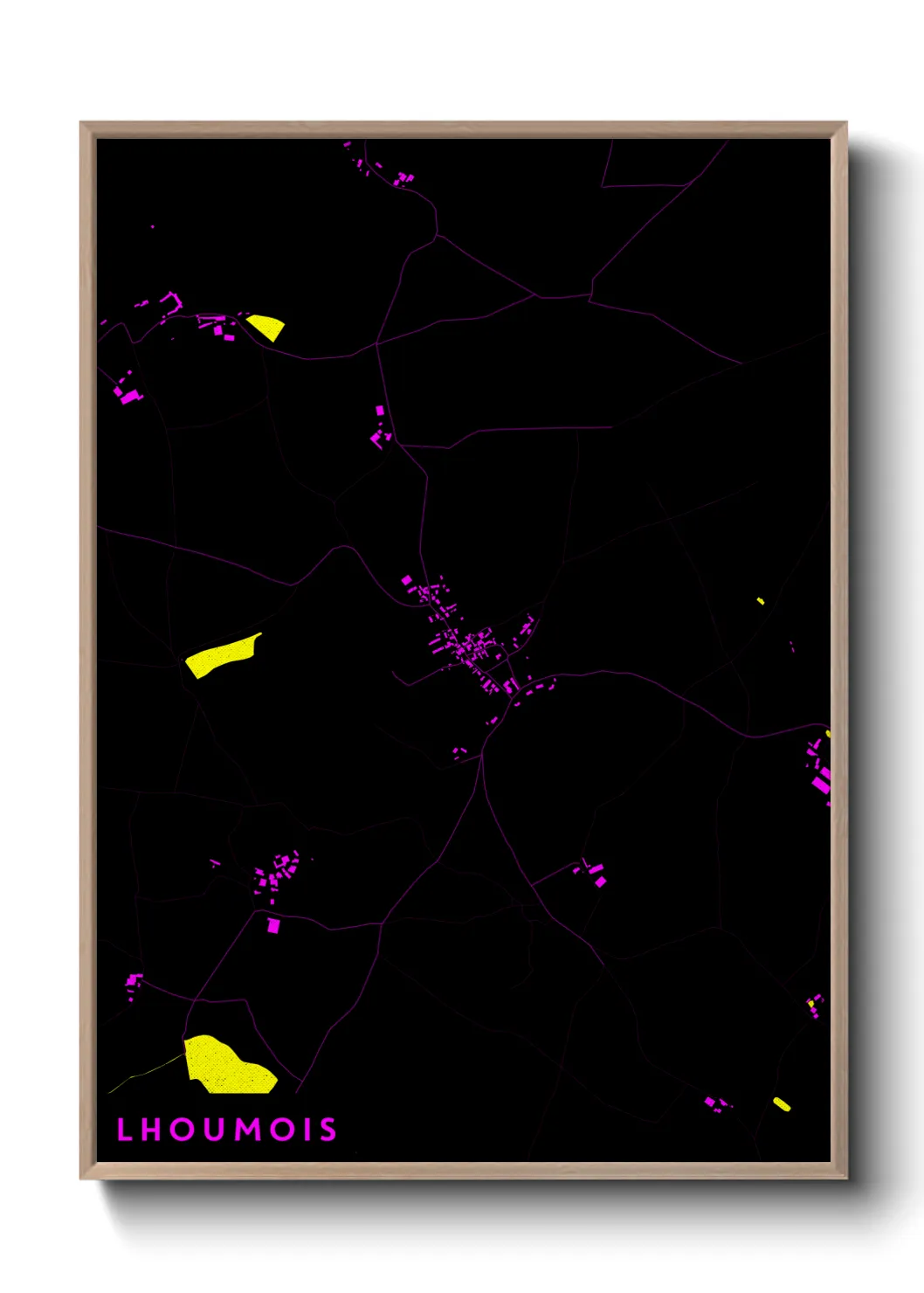Une affiche de carte sur Lhoumois