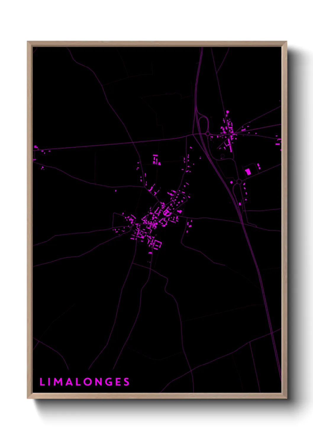 Une affiche de carte sur Limalonges